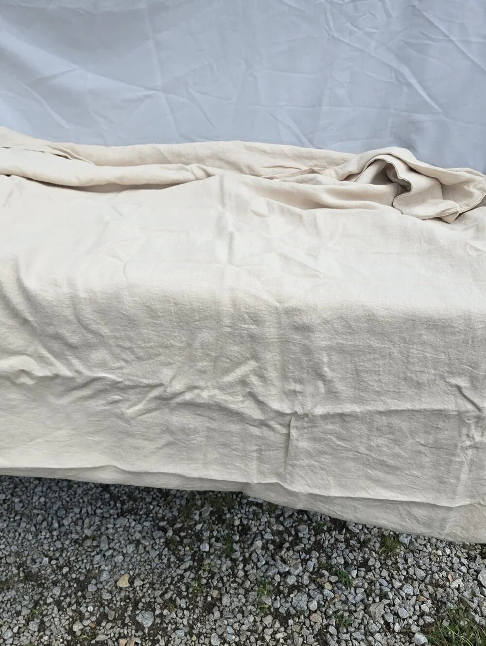Quince FULL / QUEEN Oat European 100% Linen Duvet Cover